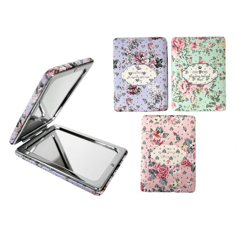 Importado-Espejo-Cartera-Redondo-Flores-|-Color-Aleatorio-IM-093