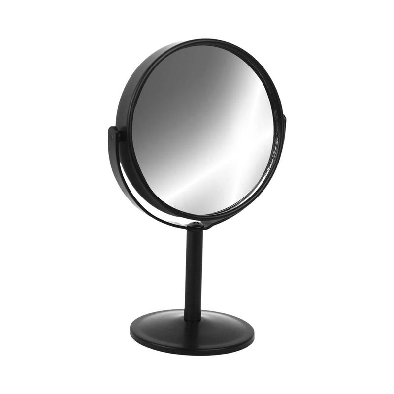 Importado Espejo Redondo Pedestal Pequeño Negro IM-090