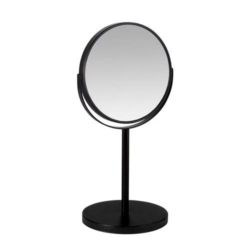 Espejo Redondo Pedestal Grande 8" Negro
