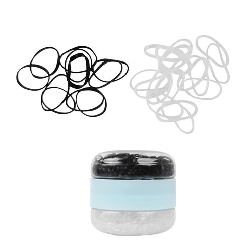 Xclip Ligas Cabello Tarro Negro y Transparente