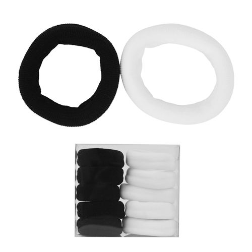 Xclip Set Elásticos Blanco y Negro 10und