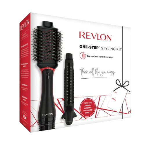 Revlon Cepillo de Aire Caliente de 2.8” + Pinza de 1 ¼”