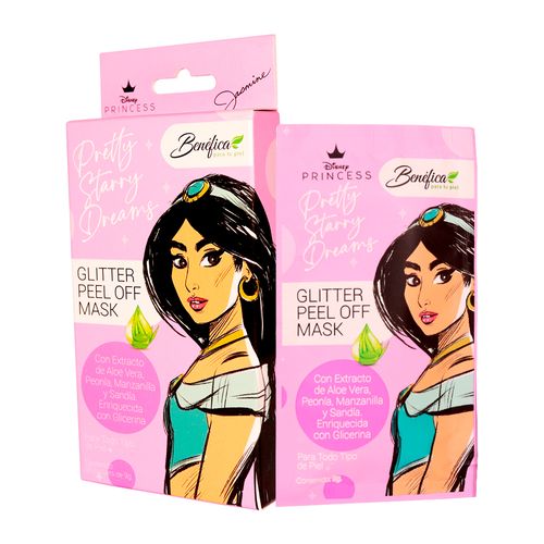 Disney Princess Mascarilla Facial | Glitter Peel Off Mask 3 sachets 9g.