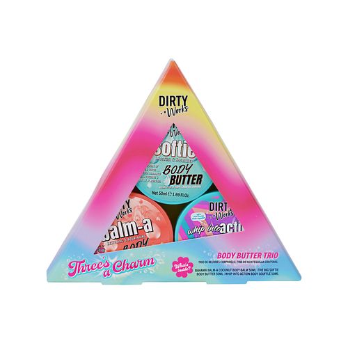 Dirty Works Gift Pack Three's A Charm Body Butter Trio | Bálsamos Corporales.