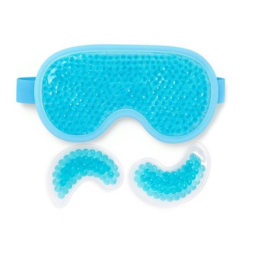 Set de Antifaz y Almohadillas de Gel Frío/Calor para Ojos.